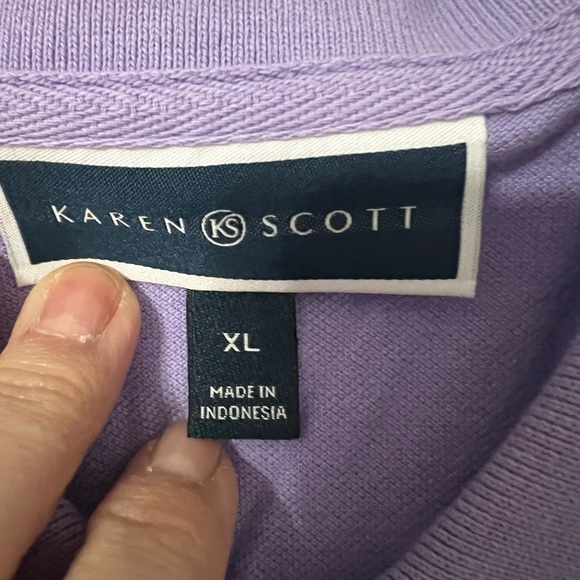 Karen Scott Light Purple Top - Picture 3 of 6